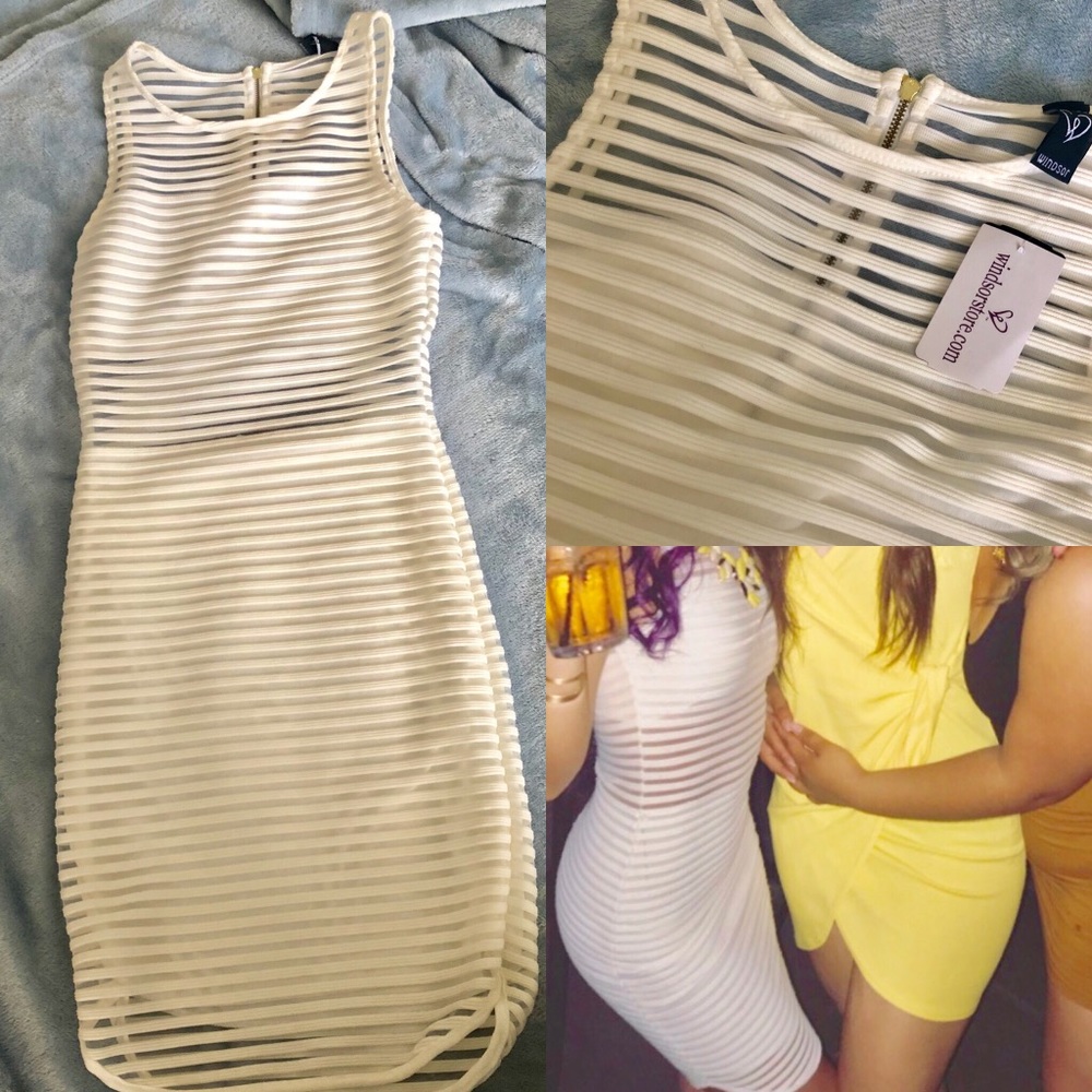 Windsor ivory/white dress, Size Medium